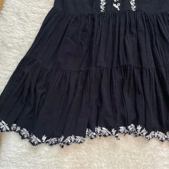 Free People Santiago black white embroidered endless summer mini dress - Picture 9 of 10